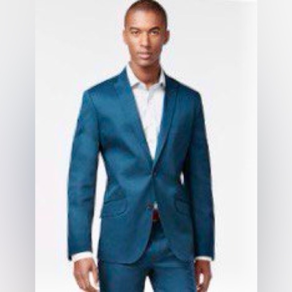 INC International Fitted jacket Concepts Collins size M. Dark turquoise color.
